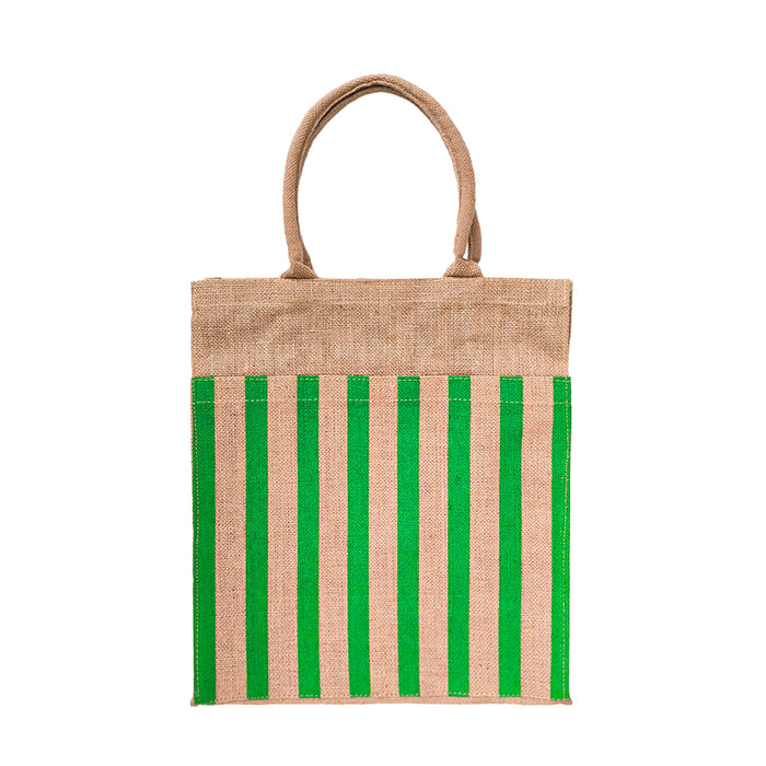 Bag Hessian 35cm (W) x 42cm (H) Stripes