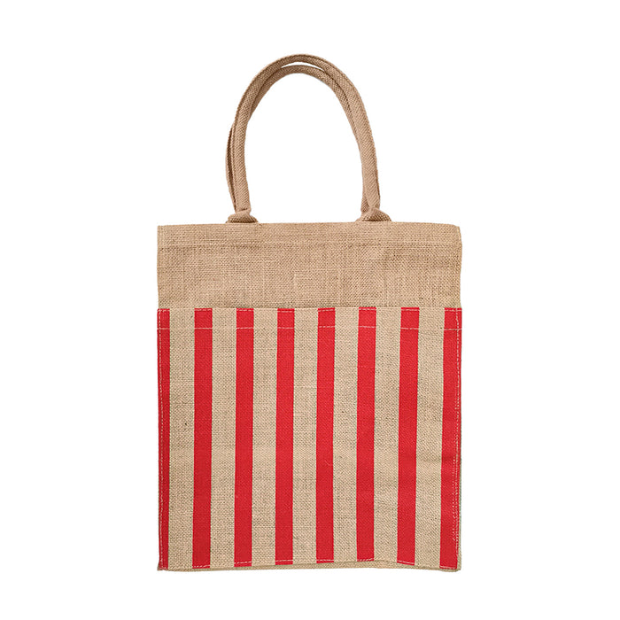 Bag Hessian 35cm (W) x 42cm (H) Stripes