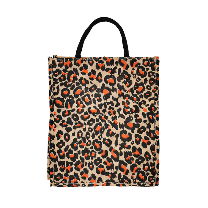 Bag Hessian 38cm (W) x 46cm (H) Leopard Print