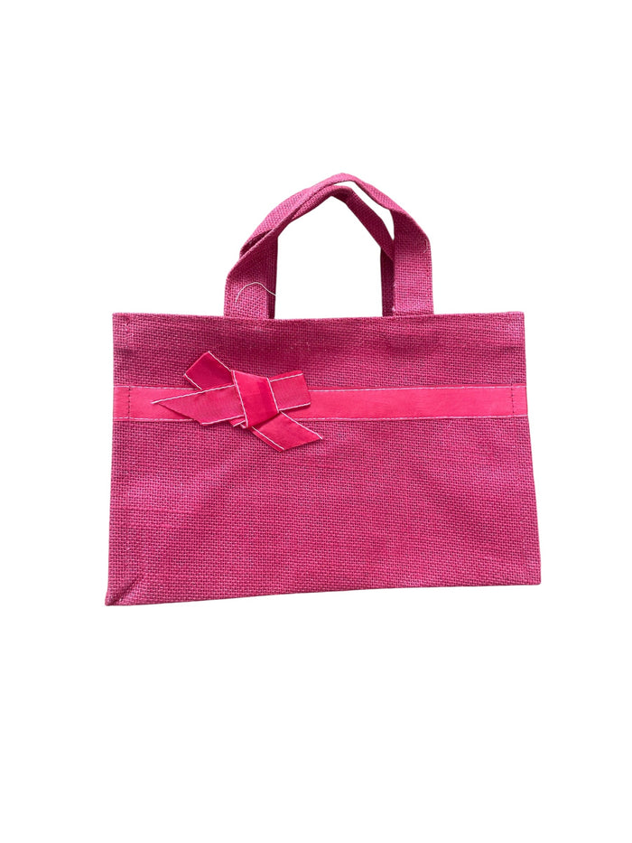 Bag Hessian 29cm (W) x 19cm (H) Red