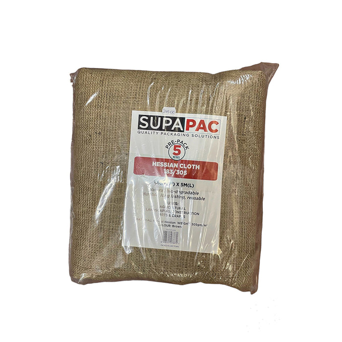 Hessian Cloth - 183cm (W) x 5m 305gsm (Pre-Pack)