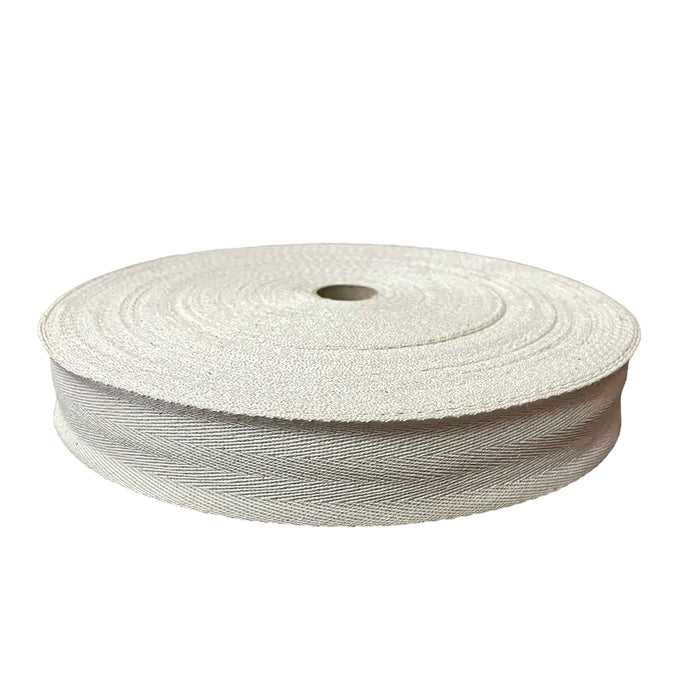 Cotton Twill Tape 38mm Natural 50m Roll