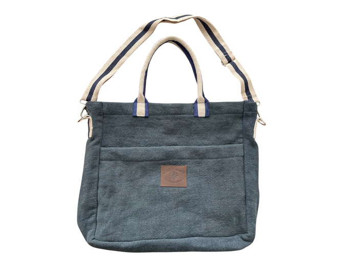 Washed Jute Canvas Bag - 44cm (W) x 35cm (H)