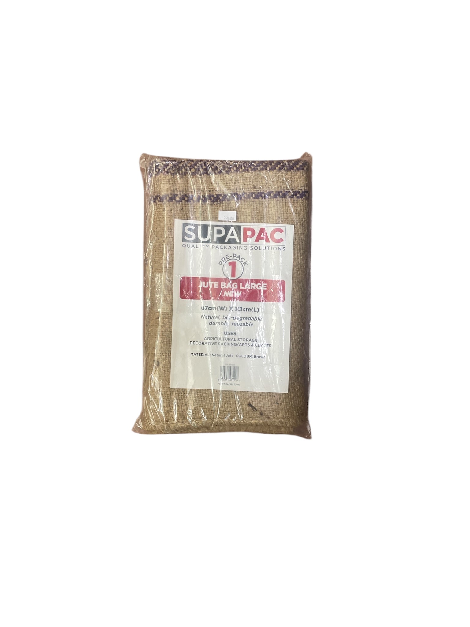 Jute Bag New 90kg Pre-Pack x1 Bag 67cm x 112cm