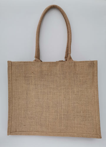 Bag Hessian Natural 41cm (W) x 34cm (H) With Zip