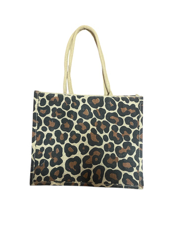 Bag Hessian 41 (W) x 34 (H) Leopard