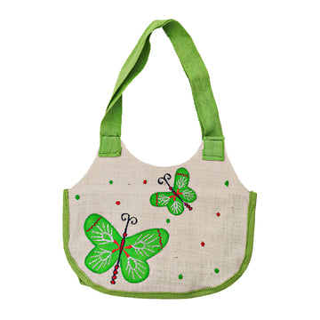 Bag Hessian 36W x 32H x 12B FLOWER/BUTTERFLY