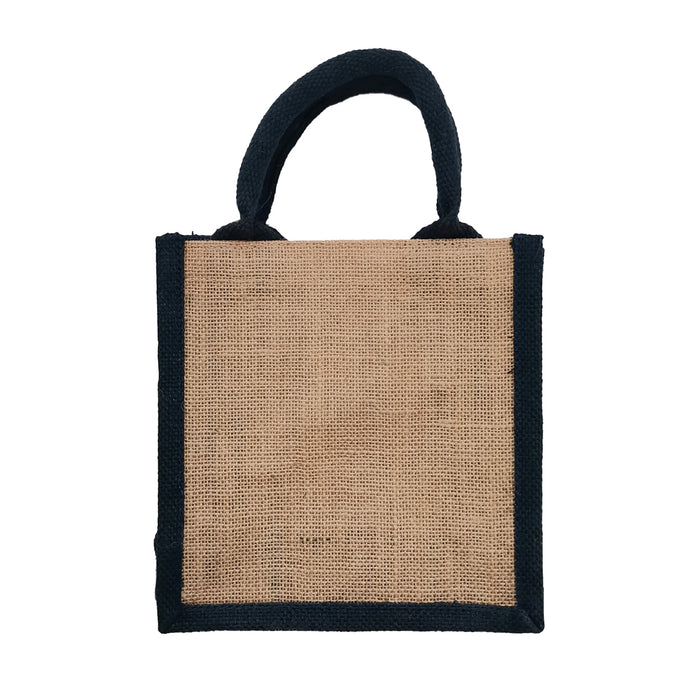 Bag Hessian 20cm (W) x 20cm (H) Navy Blue