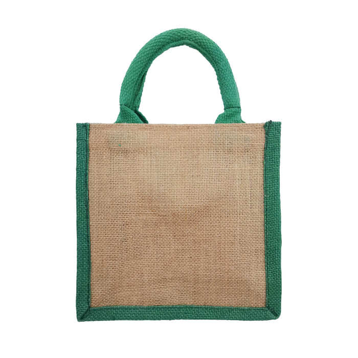 Bag Hessian 20cm (W) x 20cm (H) Green