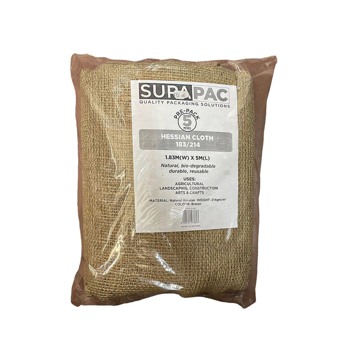 Hessian Cloth - 183cm (W) x 5m 214gsm (Pre-Pack)