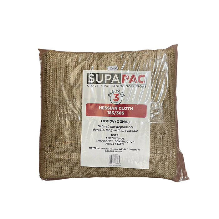 Hessian Cloth - 183cm (W) x 3m 305gsm (Pre-Pack)