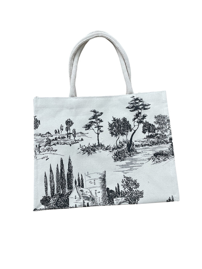 Porcelain Print Tote Bag - 37cm (W) x 30cm (H)